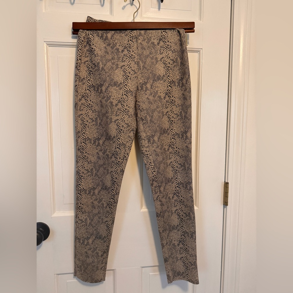 Zara faux snakeskin fitted pants/ leggings